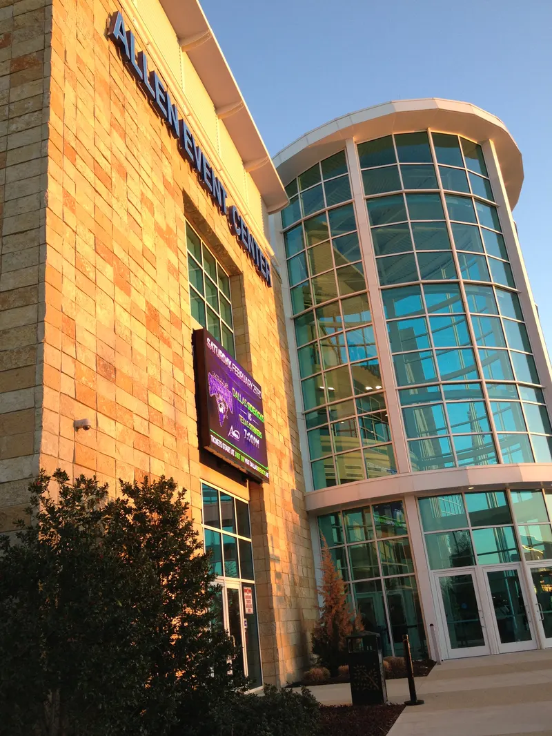 Exterior of the Allen Event Center arena in Allen, Texas