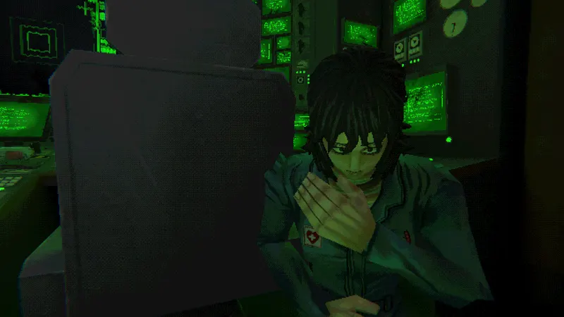 A crew member sitting in the cockpit of the Tulpar in Mouthwashing