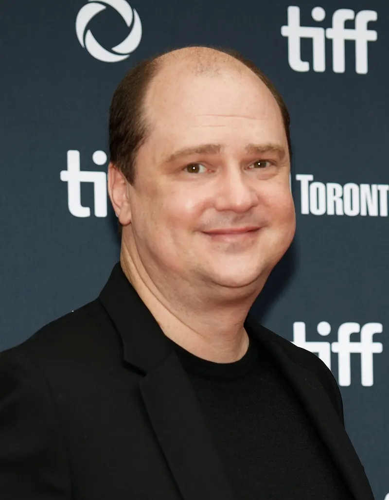 Mike Flanagan in a dark jacket at a film festival