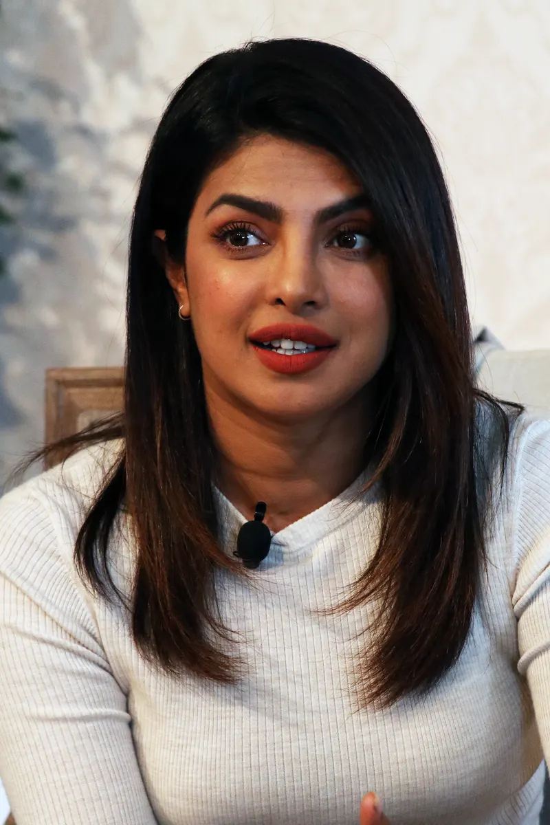 Priyanka Chopra speaking at a forum