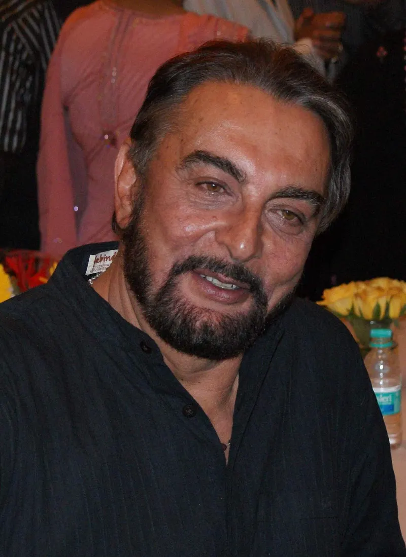 Kabir Bedi in a black shirt at a film launch