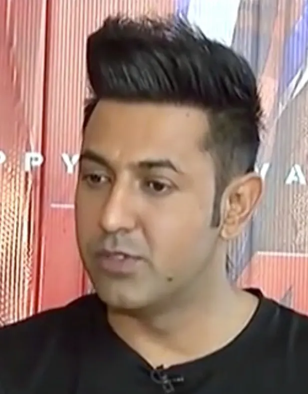 Gippy Grewal in a black T-shirt during an interview
