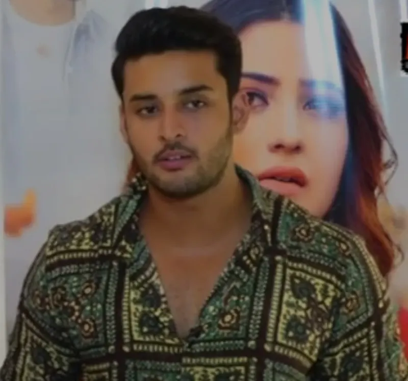 Shagun Pandey in a patterned shirt during an interview