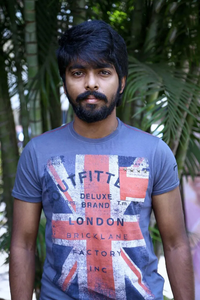 GV Prakash Kumar in a Union Jack print T-shirt