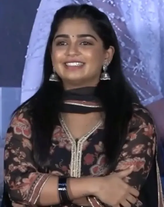 Gouri G Kishan smiling at a media event